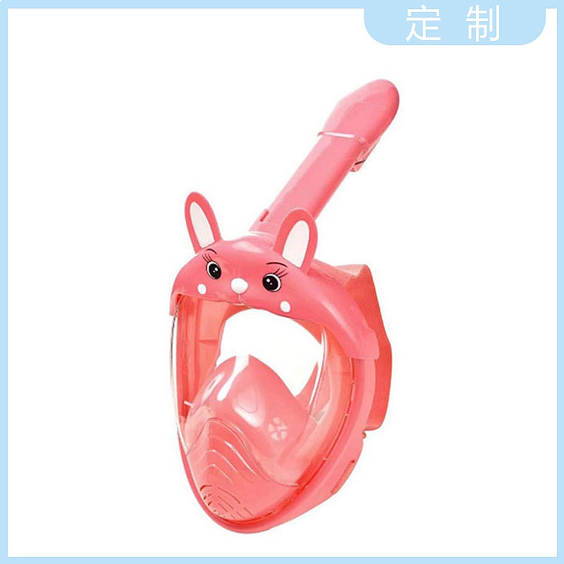 Snorkel Dry Top - Cartoon Hasenohren Kinder-Schnorchelmaske Beschlagfrei Silikon Dry-Top