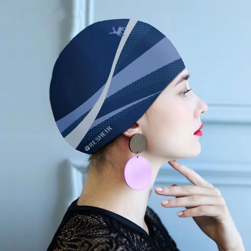 Aquatic Sports Cap - Modische Silikon-Badekappe für Damen, bequeme wasserdichte
