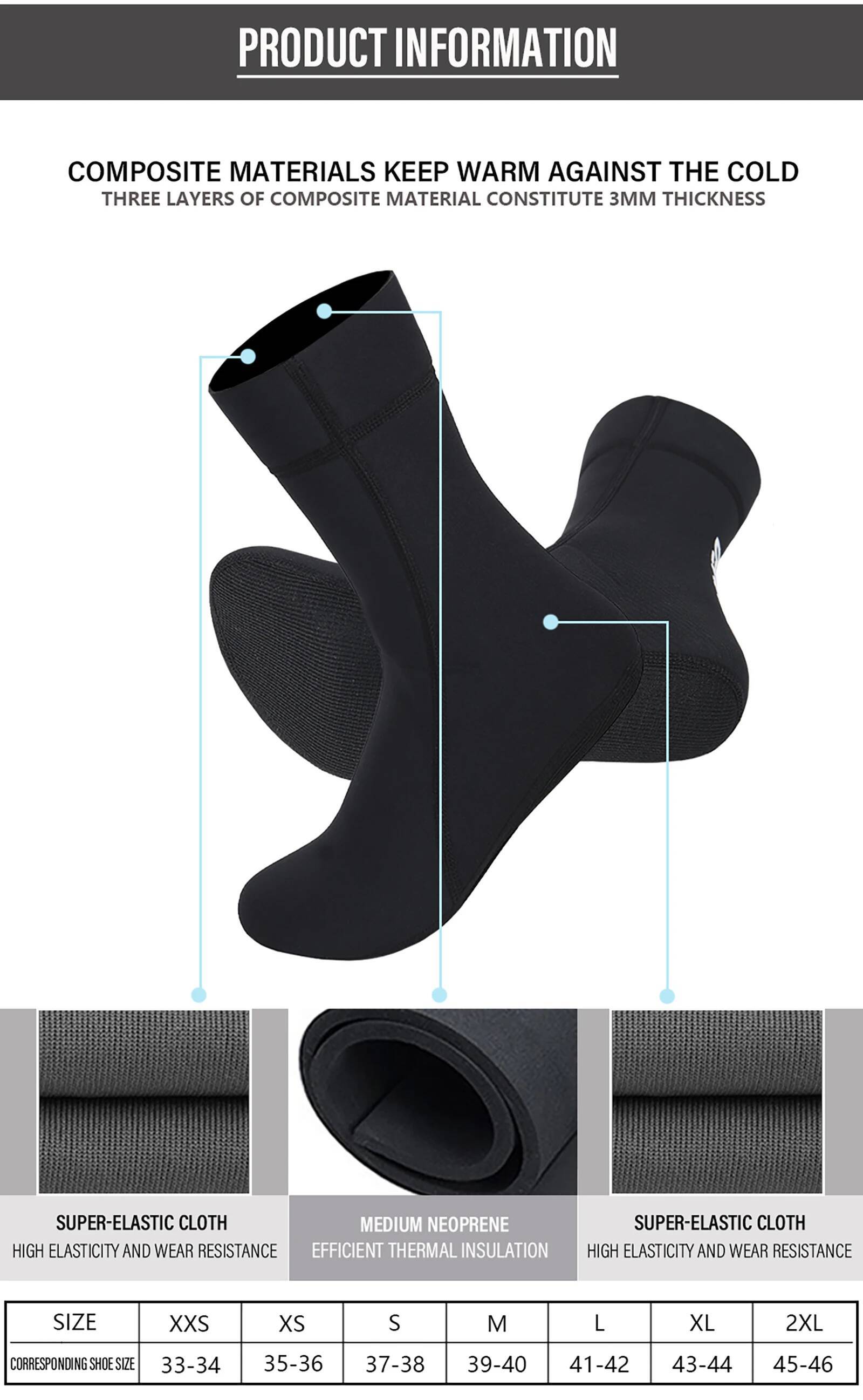 Socken Socken 1,5 mm/3 mm/5 mm – Wetsuit 3Mm Neoprene Bewertung und Preis