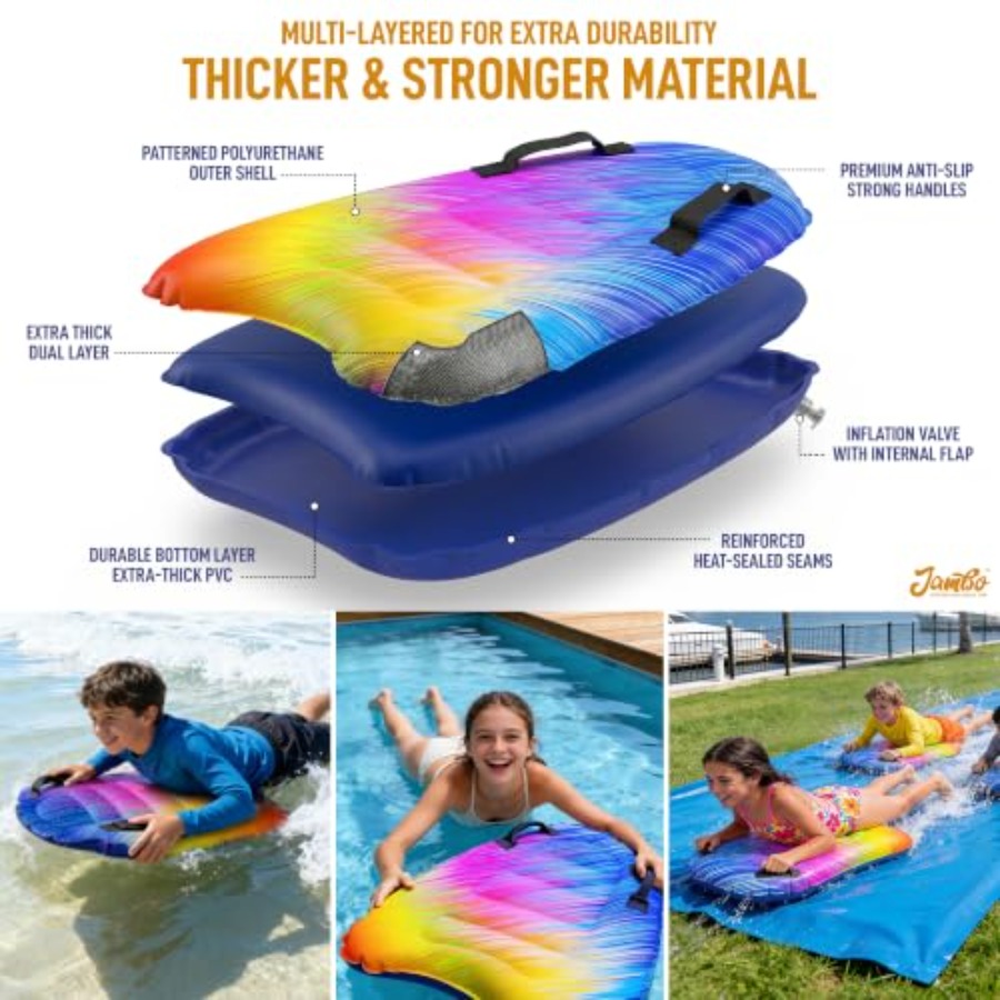 4er-Pack aufblasbare Surfbrett – Bodyboard Boogie Board Bewertung und Preis