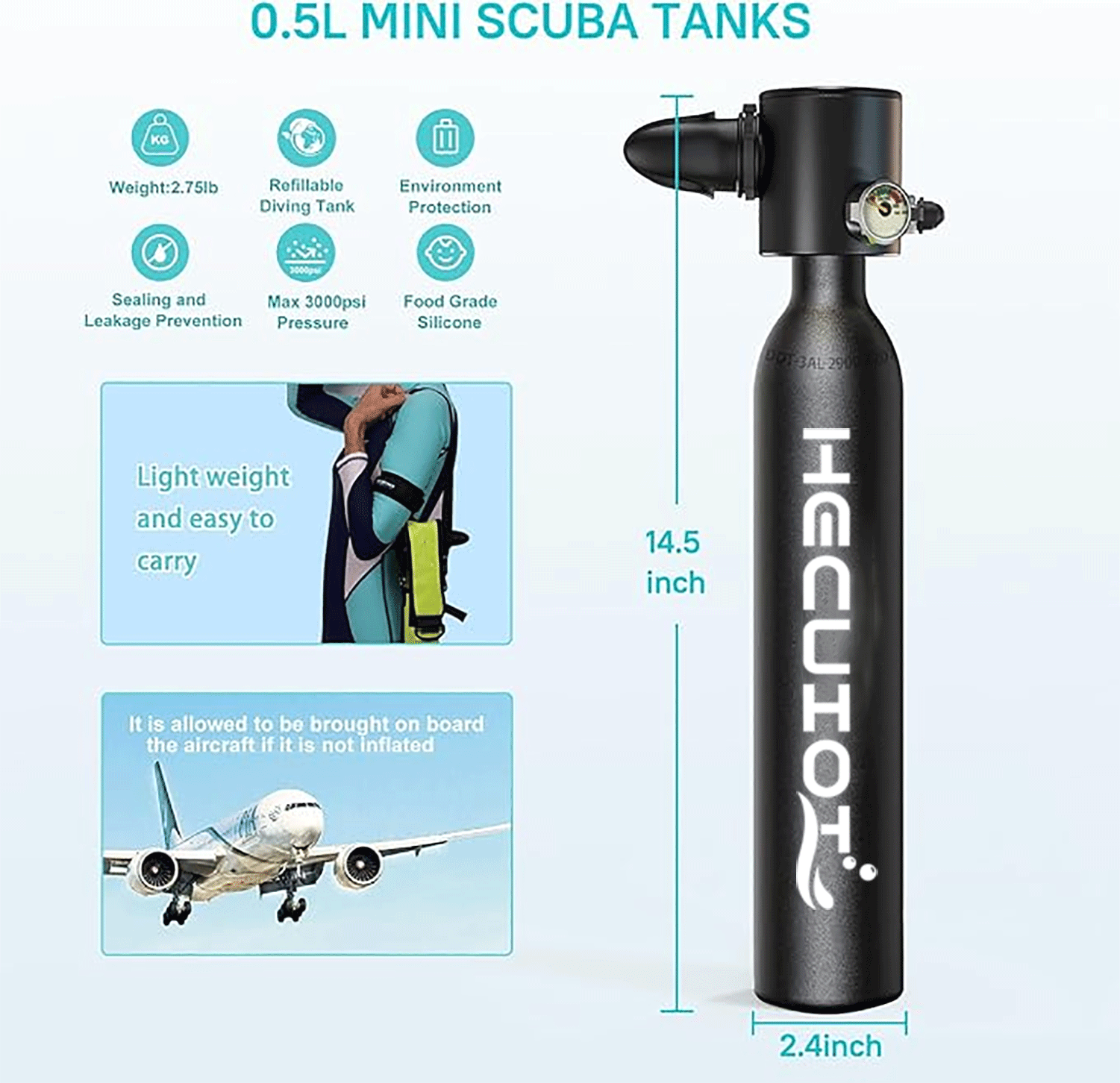 HECUIOI Mini-Tauchausrüstung,  – Snorkel Dry Top Bewertung und Preis